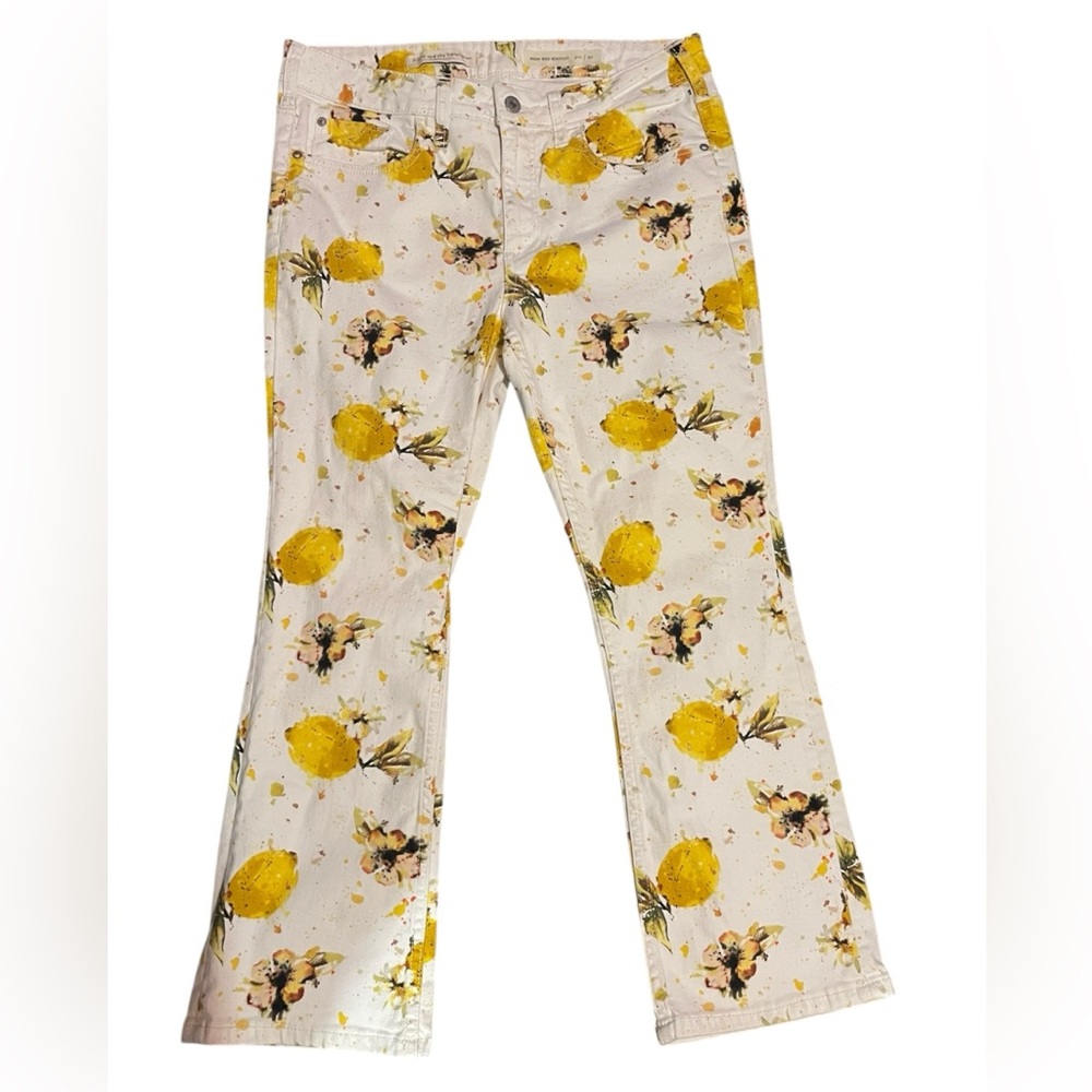 PILCRO by Anthropologie Floral Yellow and White Jeans - Picture 2 of 9